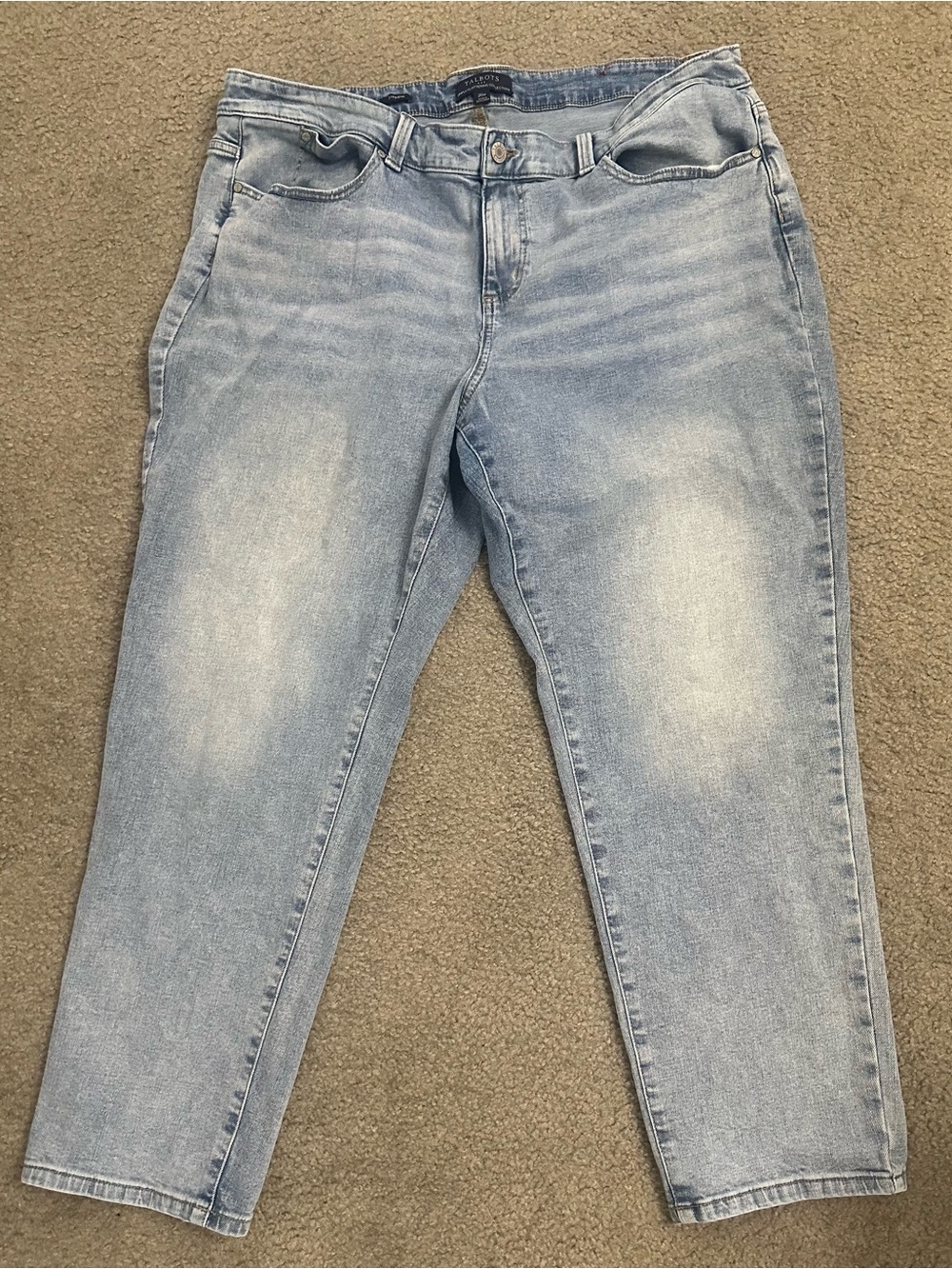 Talbots Light Wash Simply Flattering Five-Pocket Boyfriend Jeans
